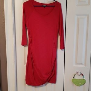 Red cotton dress
